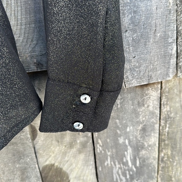 𝅺black Colori Button Down Blouse size Small - Picture 4 of 12
